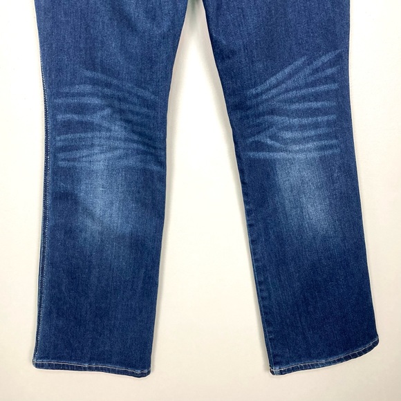 Kancan High Rise Bootcut Jean Button Fly Faded Dark Wash Stretch - Picture 7 of 8